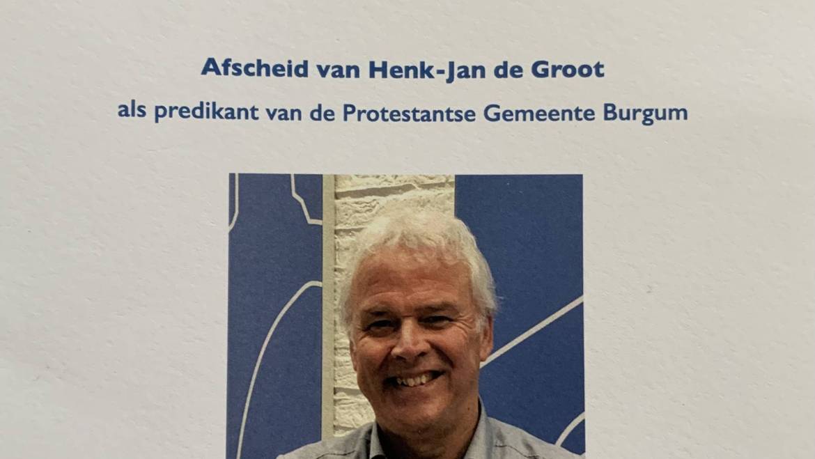Afscheid ds. Henk-Jan de Groot