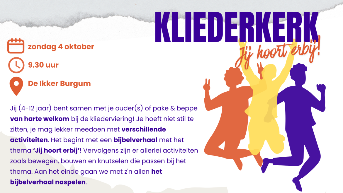 Kliederkerk | 4 okt | 09.30 uur | De Ikker